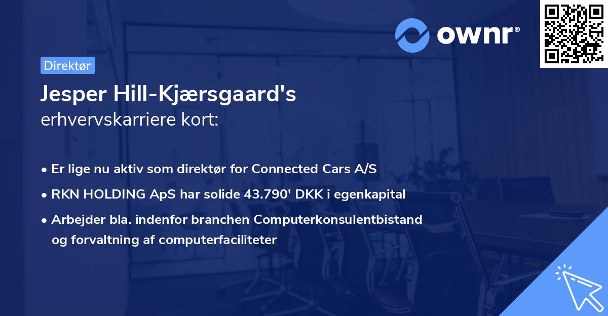 Jesper Hill-Kjærsgaard's erhvervskarriere kort