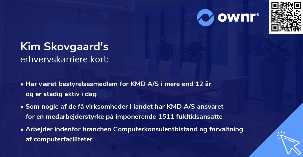 Kim Skovgaard's erhvervskarriere kort