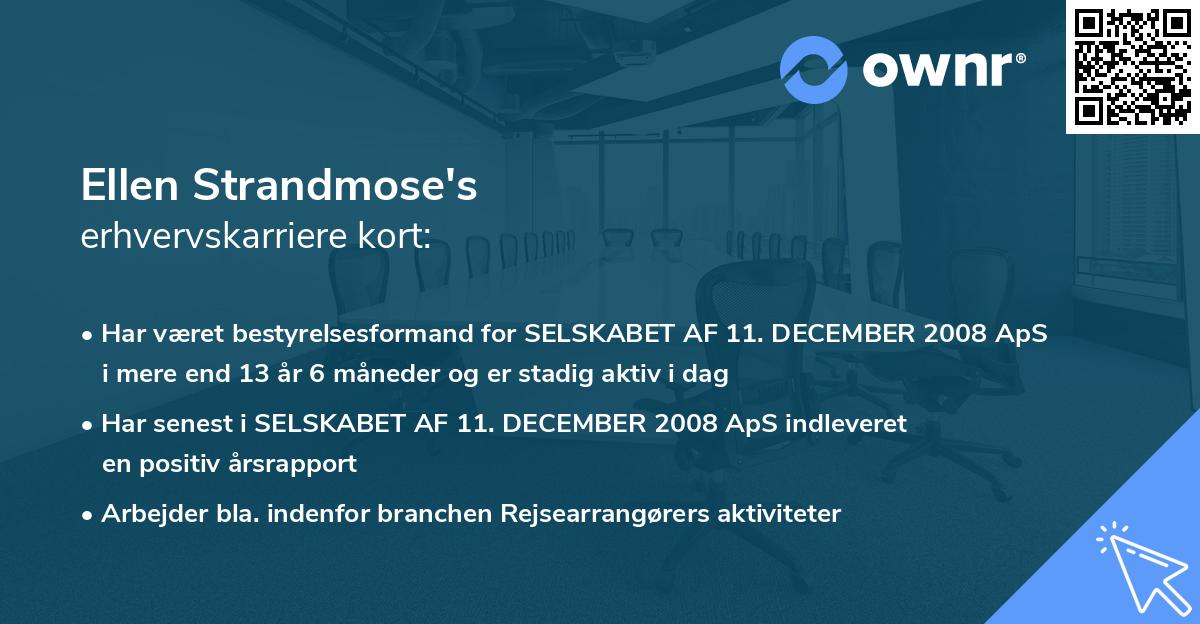 Ellen Strandmose's erhvervskarriere kort