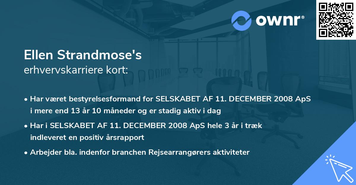 Ellen Strandmose's erhvervskarriere kort