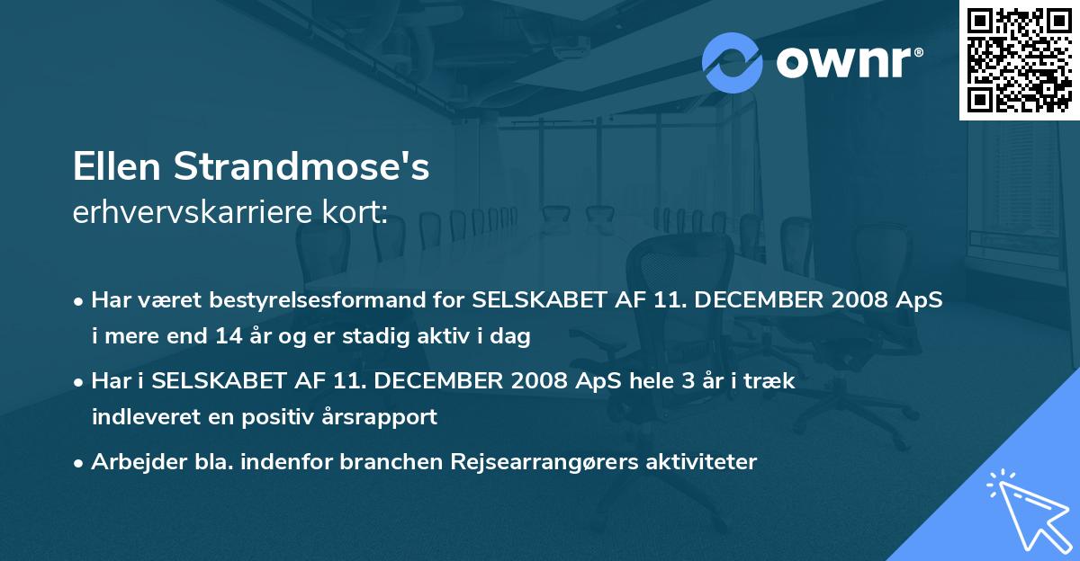 Ellen Strandmose's erhvervskarriere kort