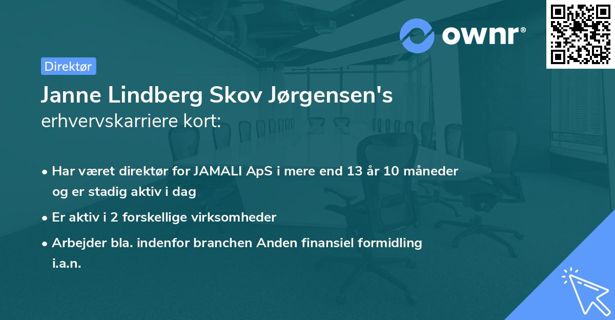 Janne Lindberg Skov Jørgensen's erhvervskarriere kort