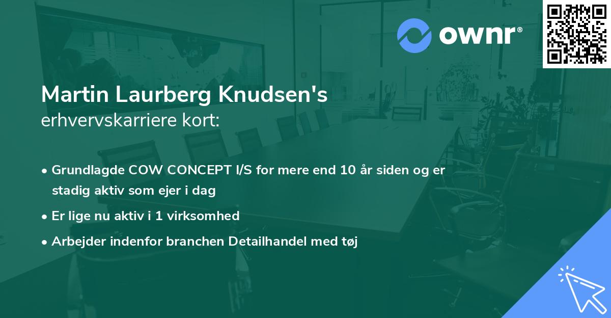 Martin Laurberg Knudsen's erhvervskarriere kort