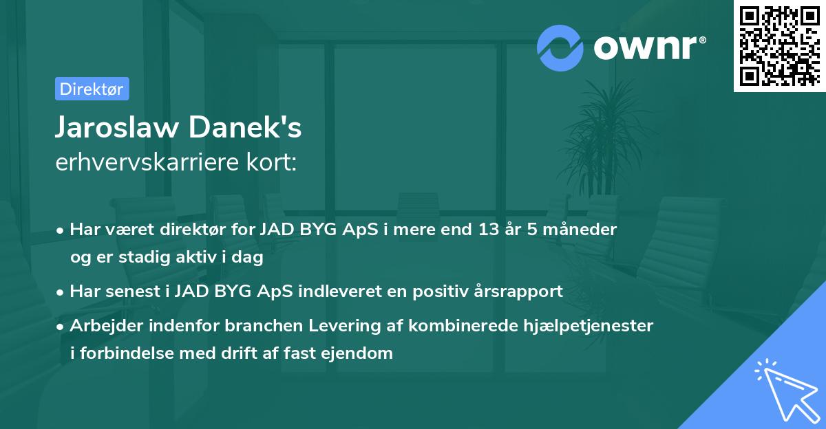 Jaroslaw Danek's erhvervskarriere kort