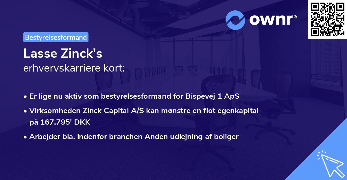 Lasse Zinck's erhvervskarriere kort