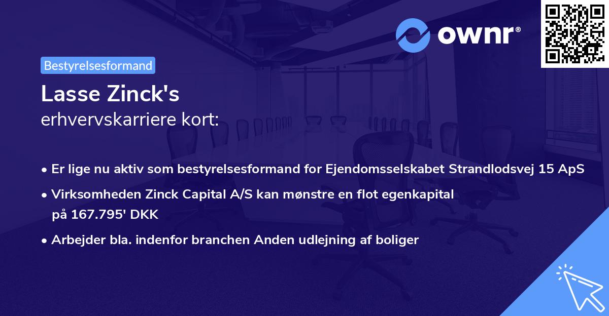 Lasse Zinck's erhvervskarriere kort