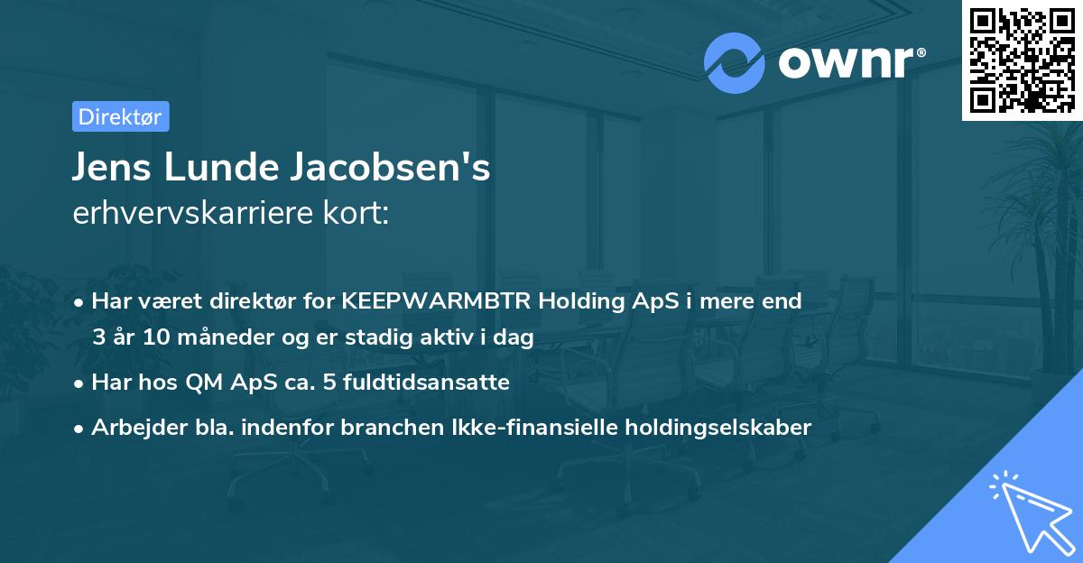 Jens Lunde Jacobsen's erhvervskarriere kort