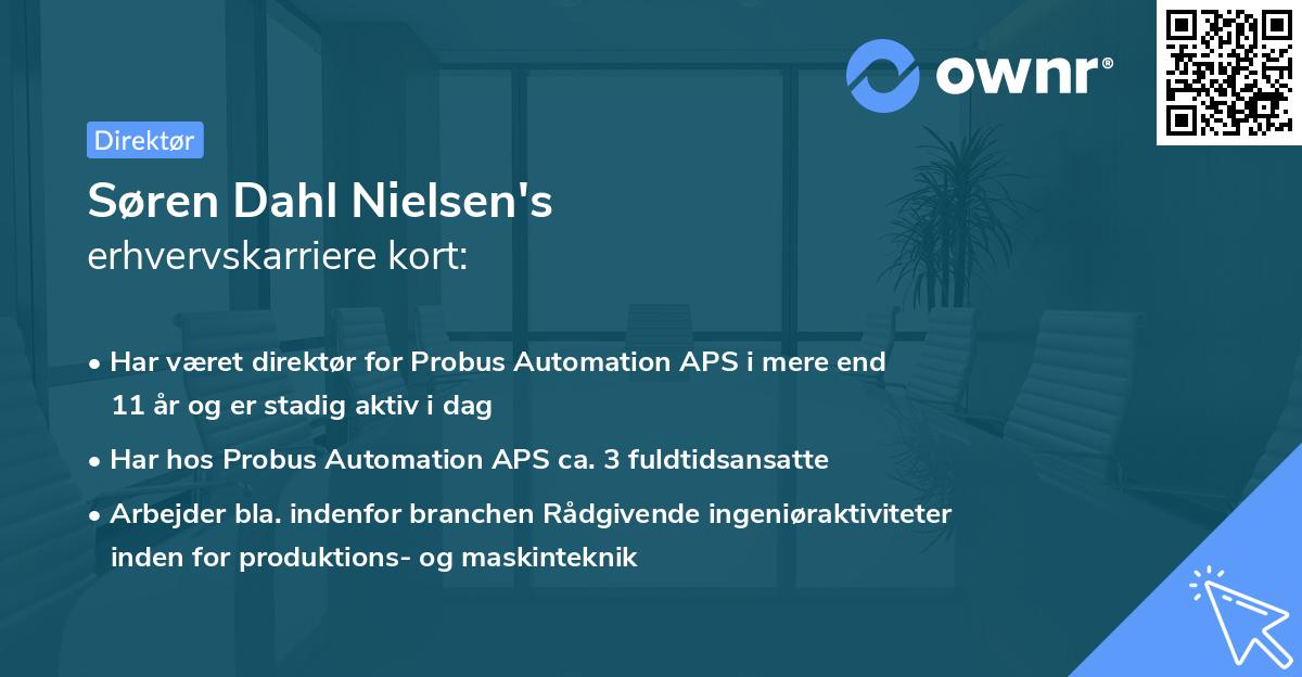 Søren Dahl Nielsen's erhvervskarriere kort