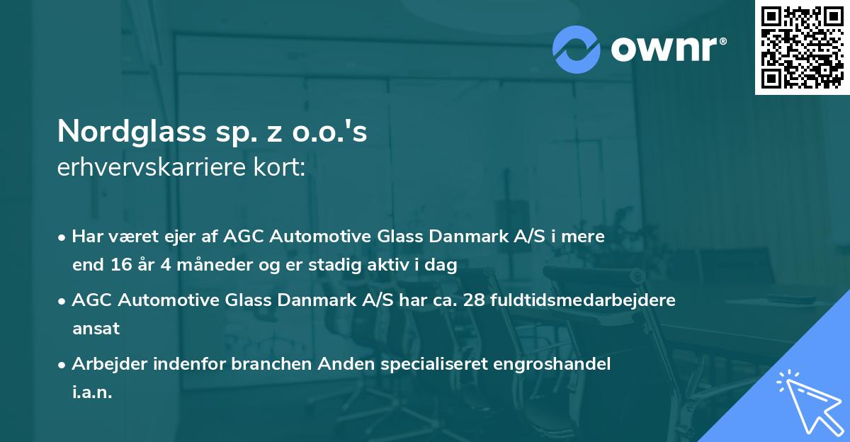 Nordglass sp. z o.o.'s erhvervskarriere kort