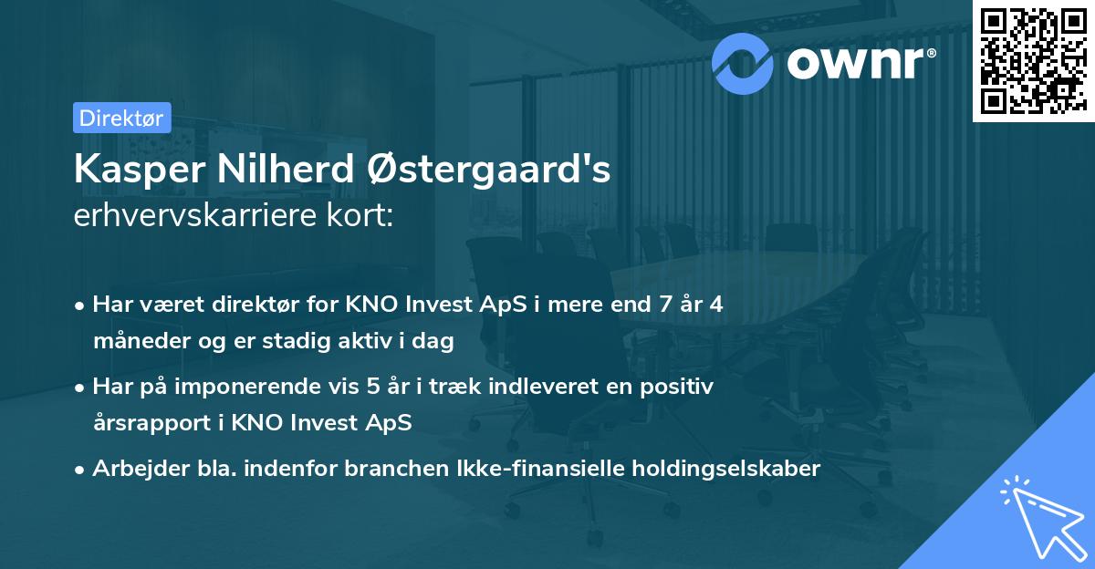 Kasper Nilherd Østergaard's erhvervskarriere kort