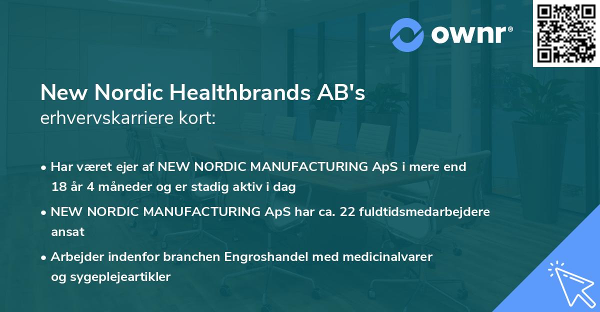 New Nordic Healthbrands AB's erhvervskarriere kort