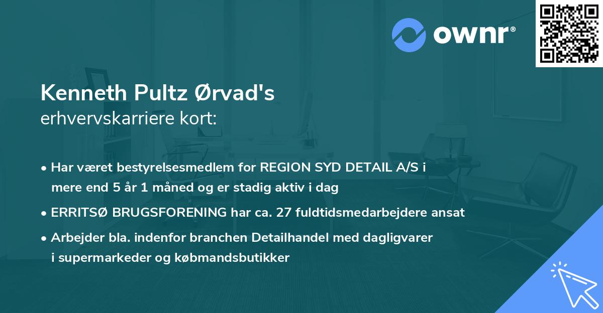 Kenneth Pultz Ørvad's erhvervskarriere kort