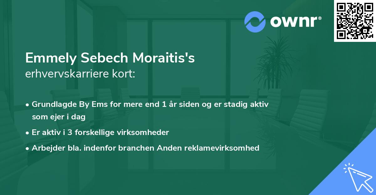 Emmely Sebech Moraitis's erhvervskarriere kort