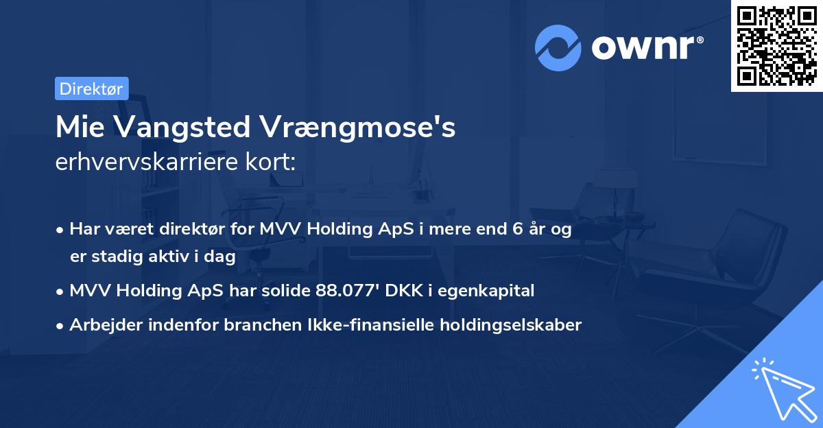 Mie Vangsted Vrængmose's erhvervskarriere kort