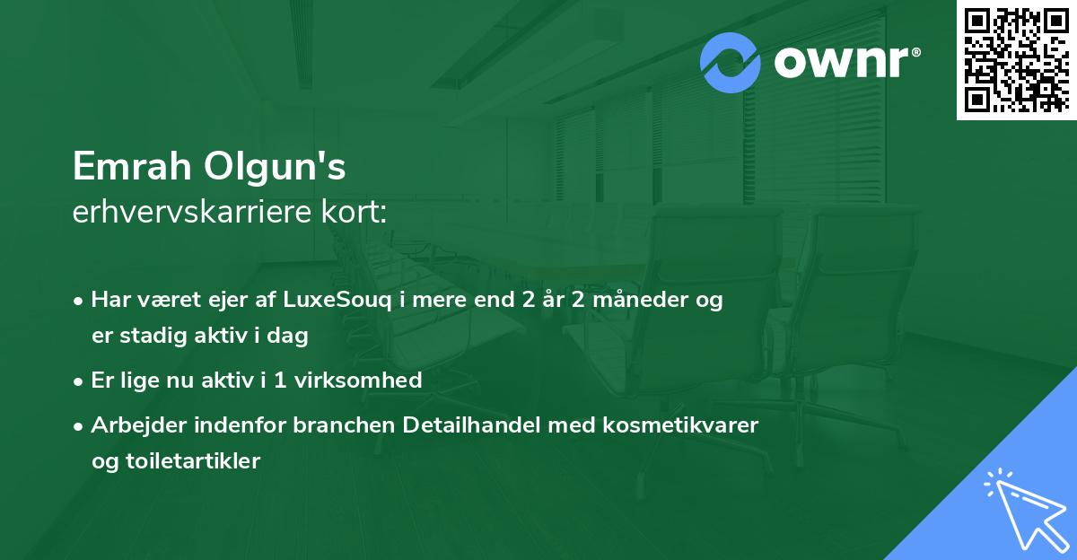 Emrah Olgun's erhvervskarriere kort