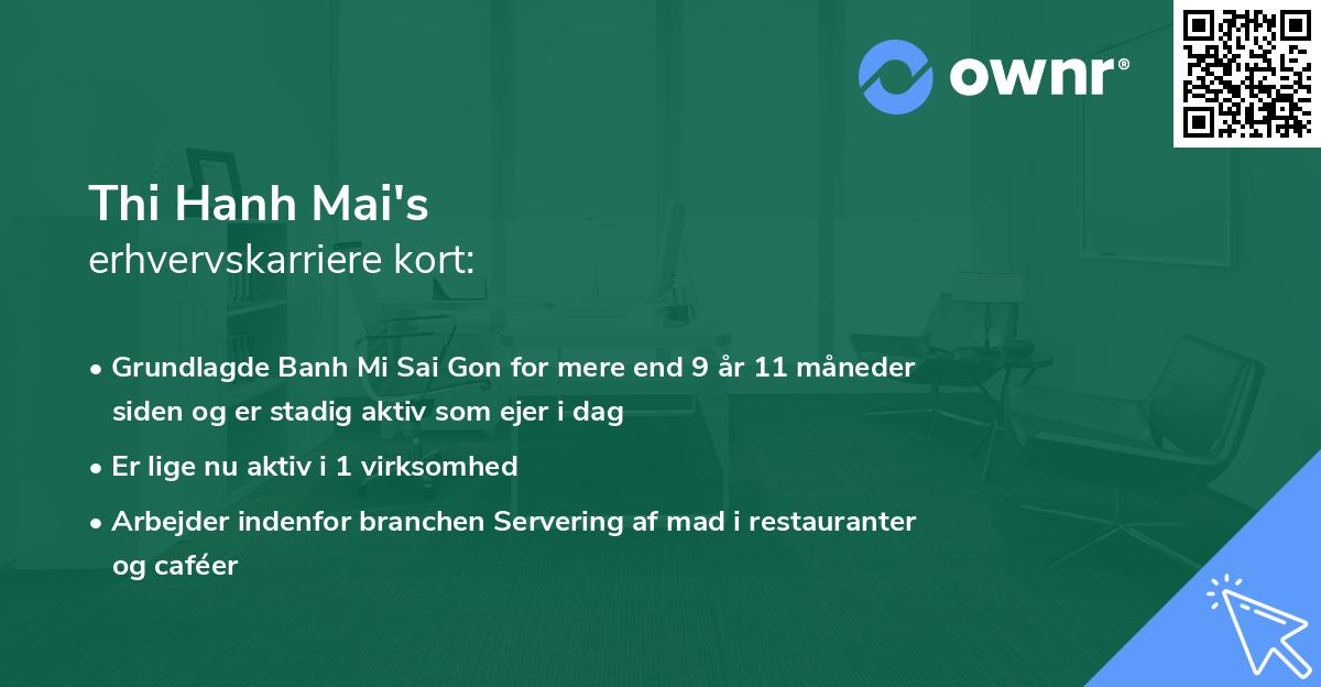 Thi Hanh Mai's erhvervskarriere kort