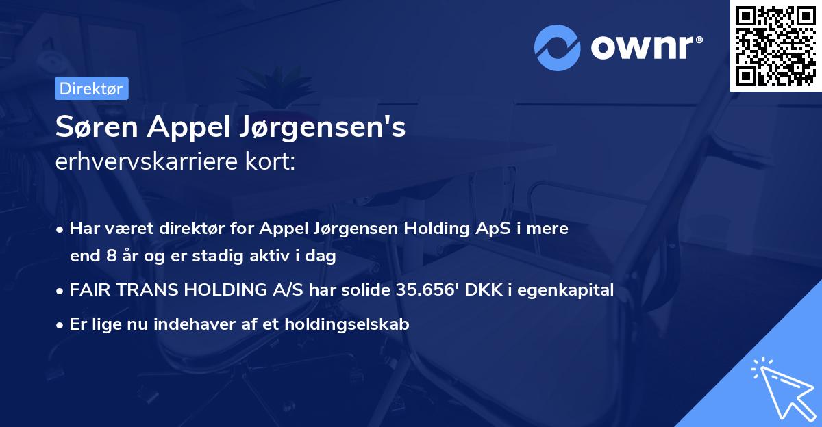 Søren Appel Jørgensen's erhvervskarriere kort