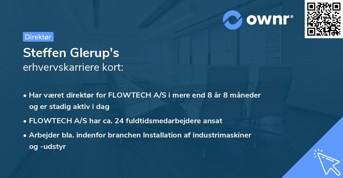 Steffen Glerup's erhvervskarriere kort
