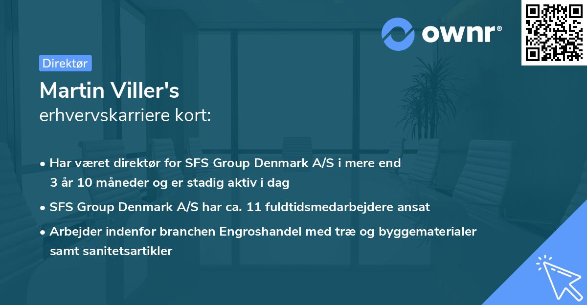 Martin Viller's erhvervskarriere kort