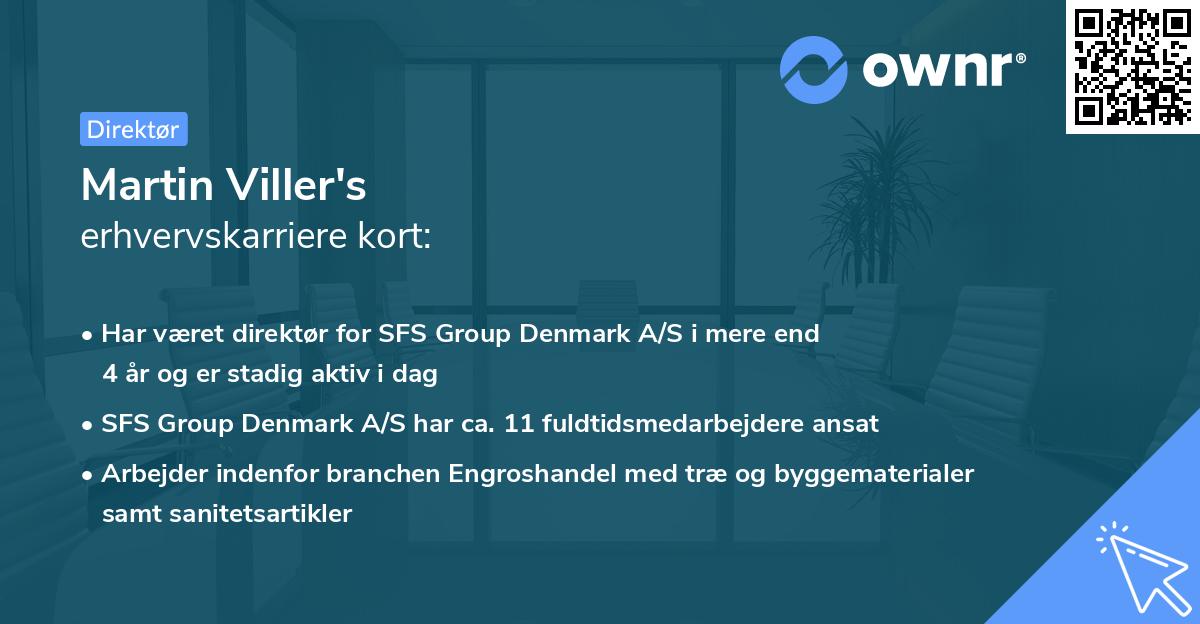 Martin Viller's erhvervskarriere kort