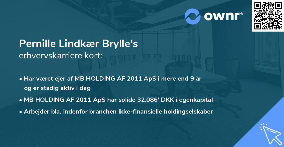 Pernille Lindkær Brylle's erhvervskarriere kort