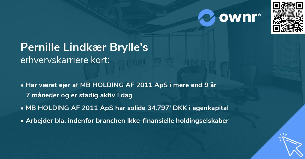 Pernille Lindkær Brylle's erhvervskarriere kort