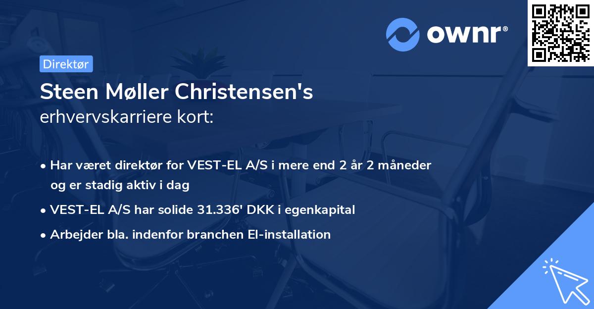 Steen Møller Christensen's erhvervskarriere kort