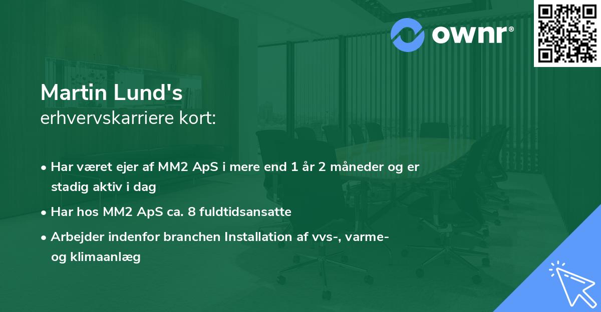 Martin Lund's erhvervskarriere kort