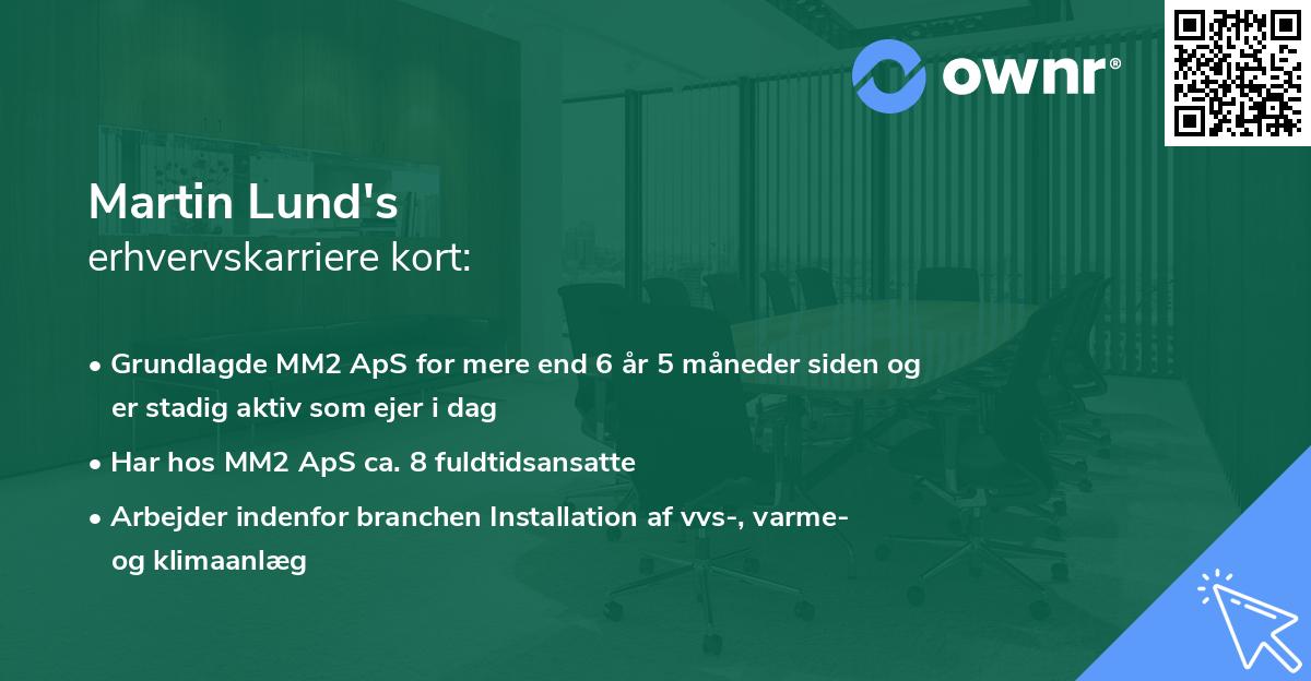Martin Lund's erhvervskarriere kort