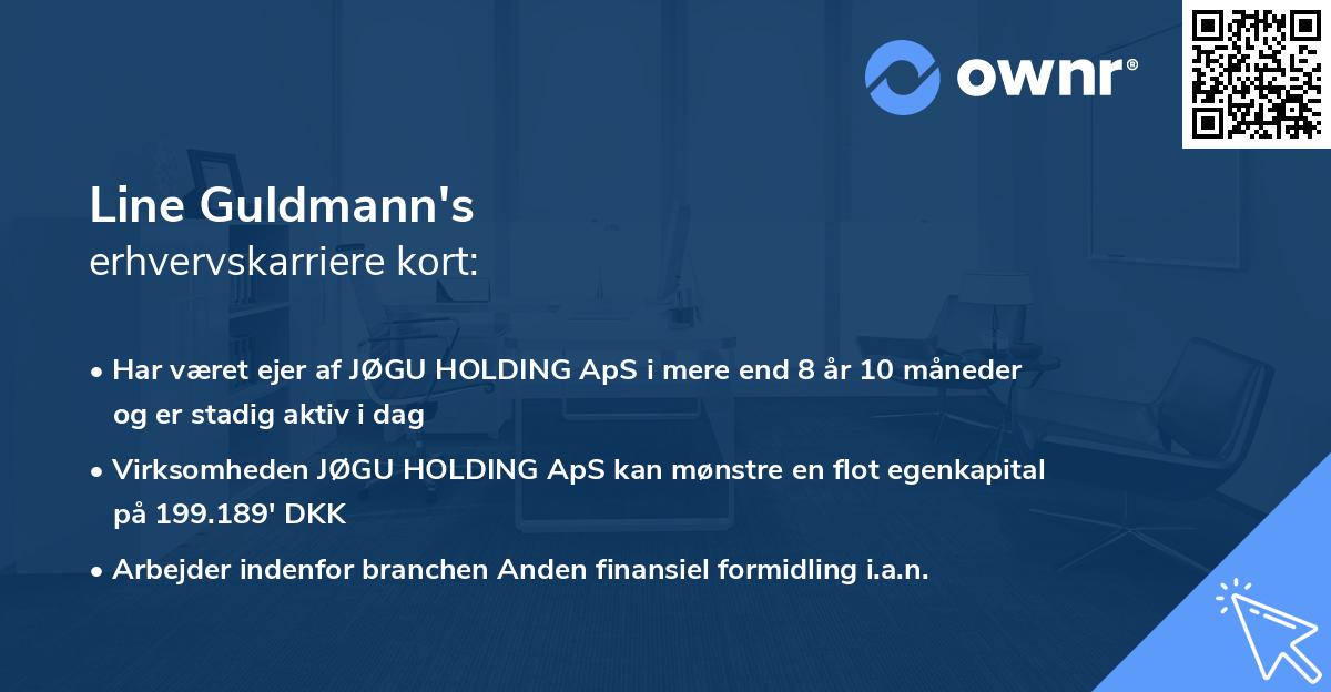 Line Guldmann's erhvervskarriere kort
