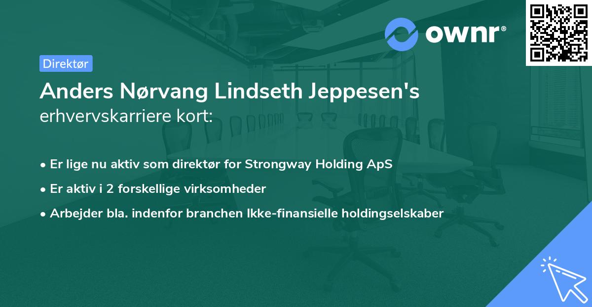 Anders Nørvang Lindseth Jeppesen's erhvervskarriere kort