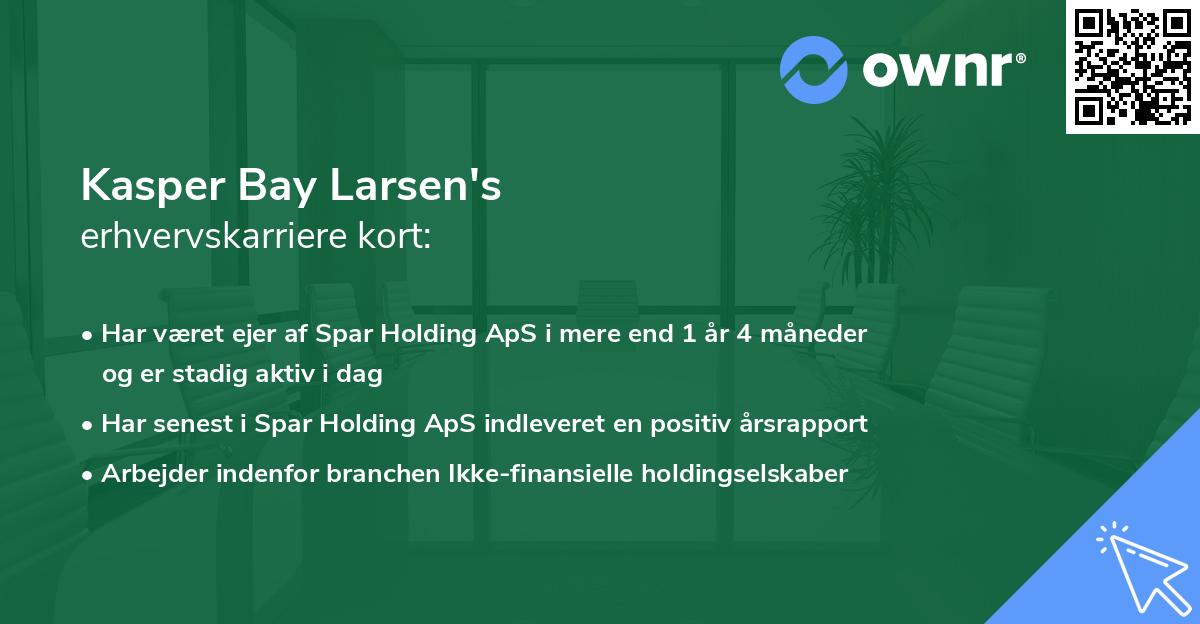 Kasper Bay Larsen's erhvervskarriere kort