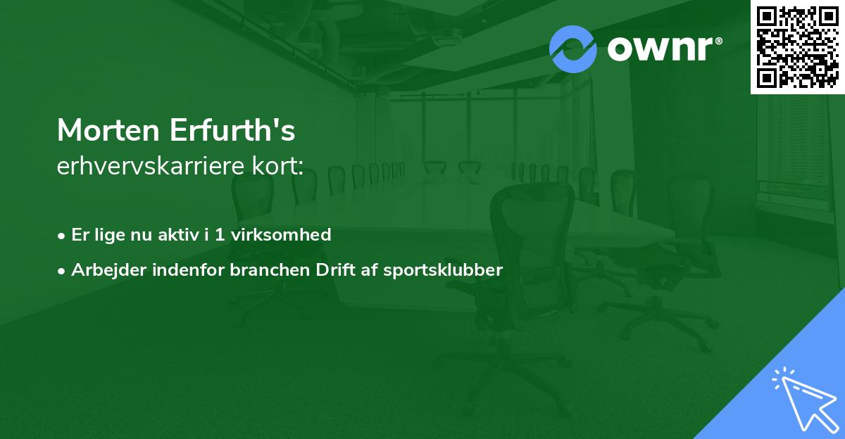Morten Erfurth's erhvervskarriere kort