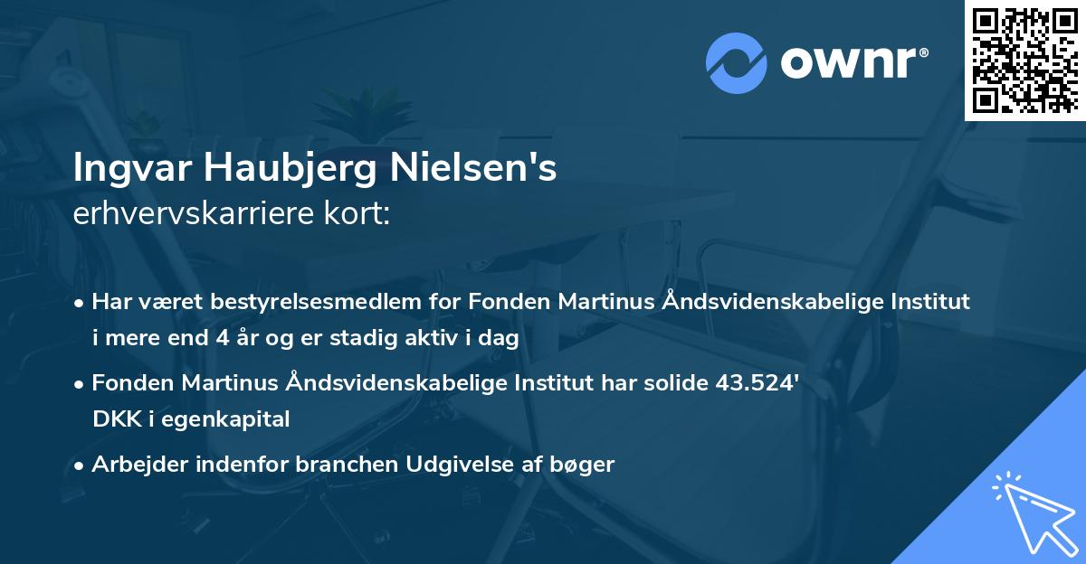 Ingvar Haubjerg Nielsen's erhvervskarriere kort