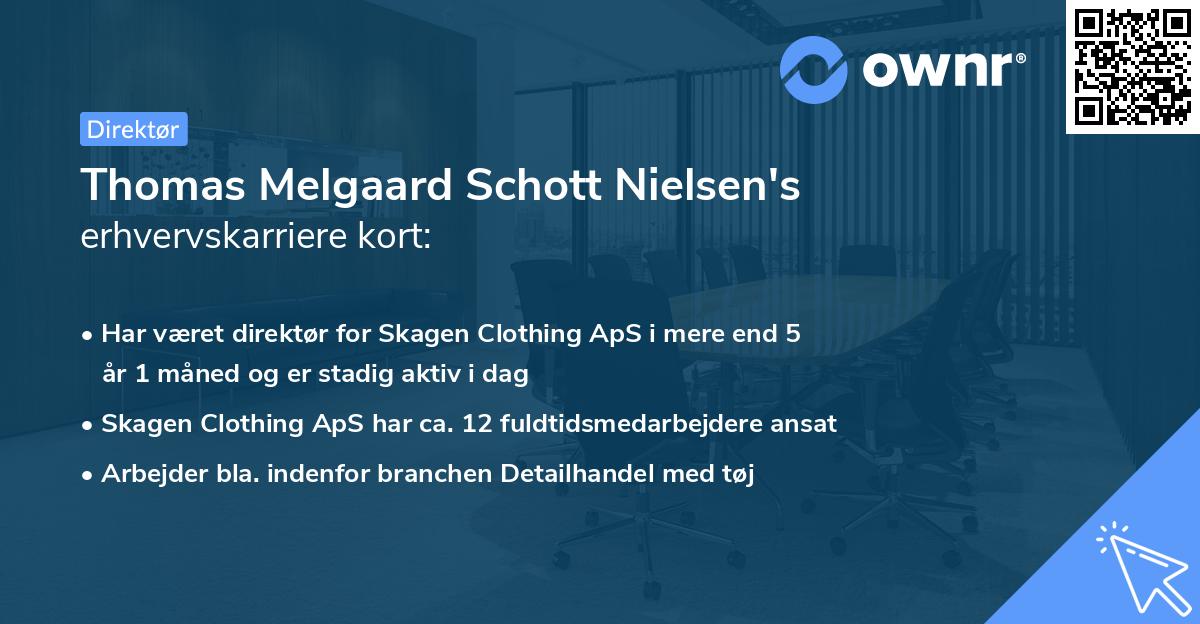 Thomas Melgaard Schott Nielsen's erhvervskarriere kort