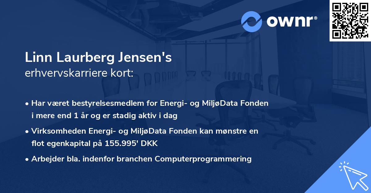 Linn Laurberg Jensen's erhvervskarriere kort