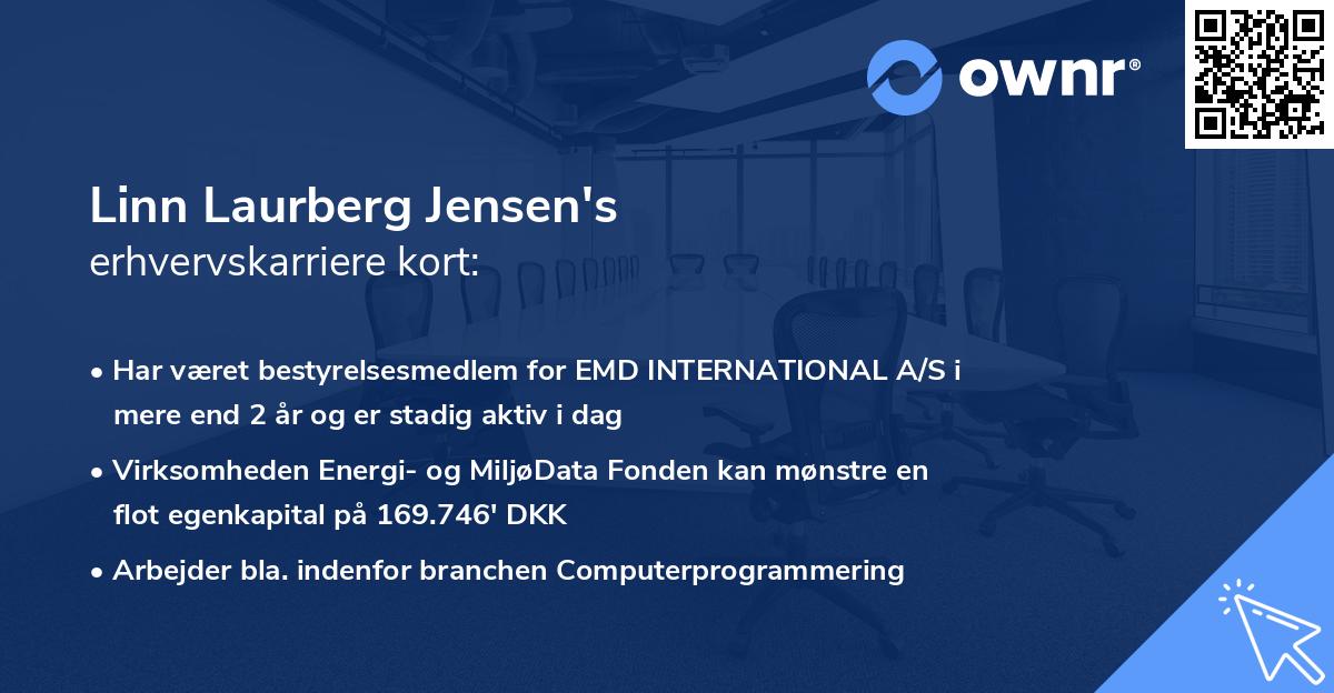 Linn Laurberg Jensen's erhvervskarriere kort