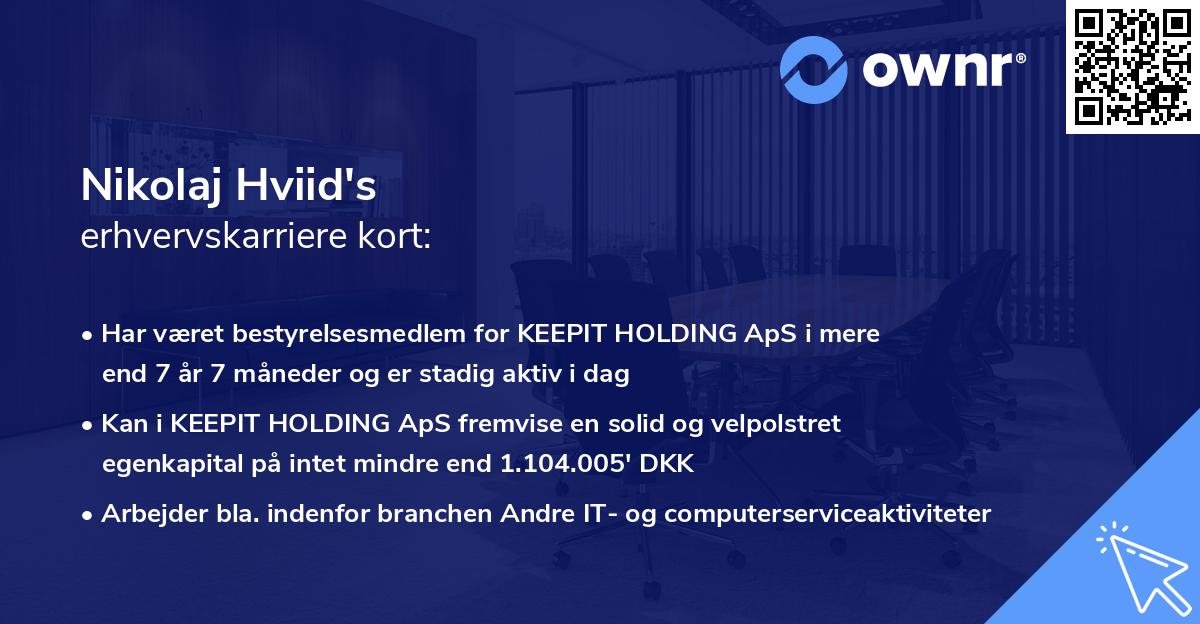 Nikolaj Hviid's erhvervskarriere kort