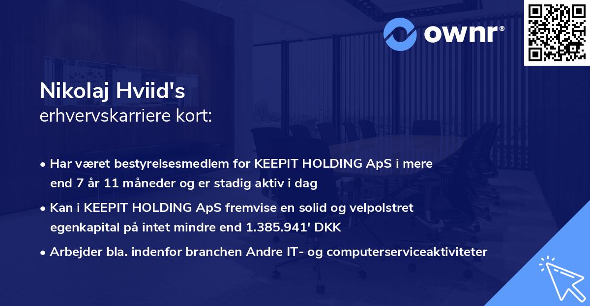 Nikolaj Hviid's erhvervskarriere kort