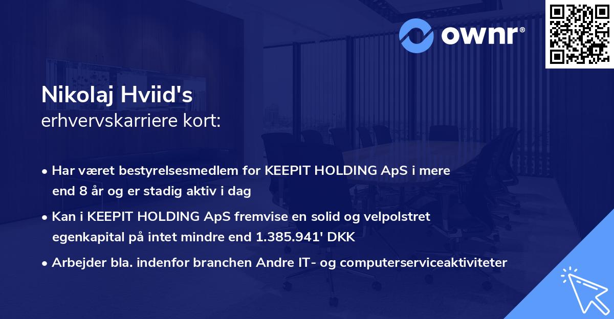 Nikolaj Hviid's erhvervskarriere kort