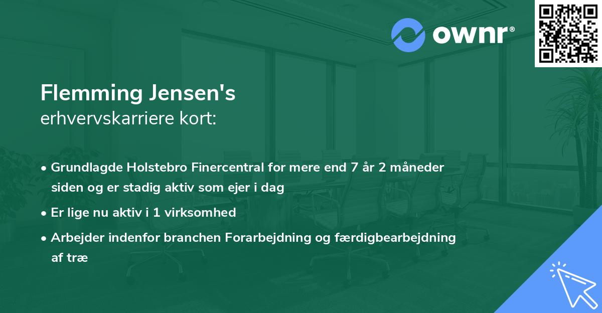Flemming Jensen's erhvervskarriere kort
