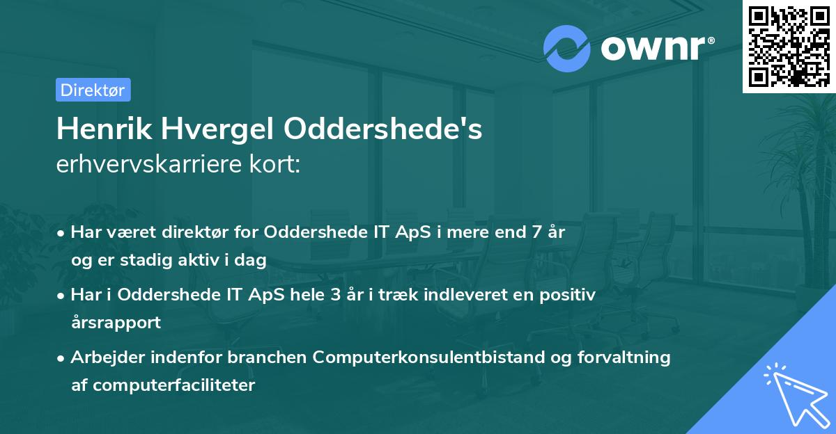 Henrik Hvergel Oddershede's erhvervskarriere kort