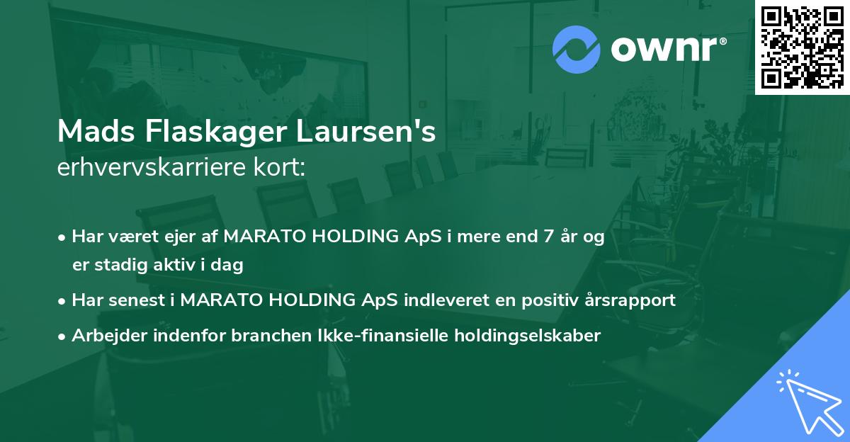 Mads Flaskager Laursen's erhvervskarriere kort