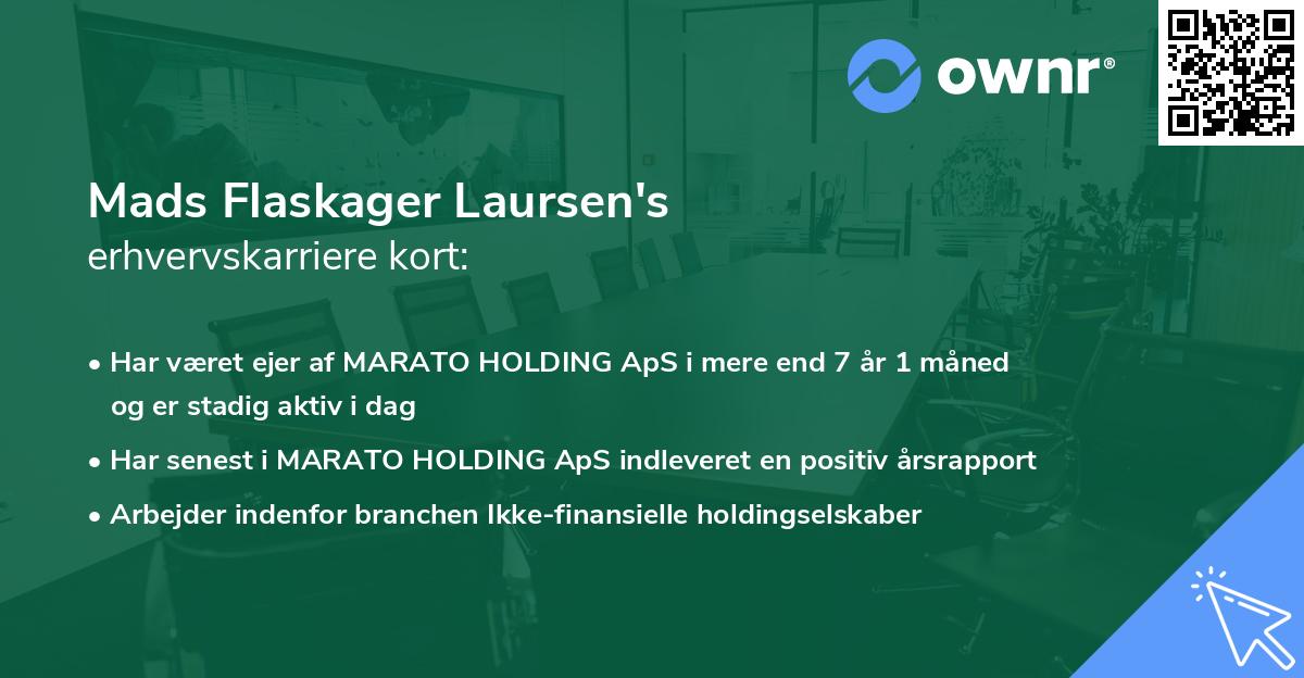 Mads Flaskager Laursen's erhvervskarriere kort