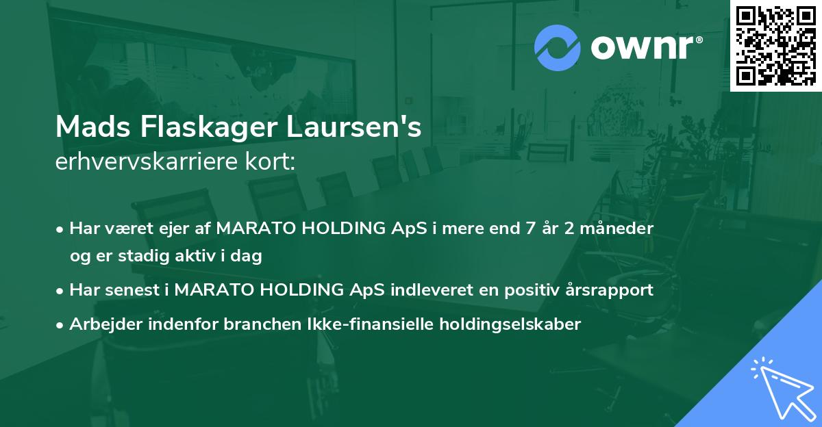 Mads Flaskager Laursen's erhvervskarriere kort