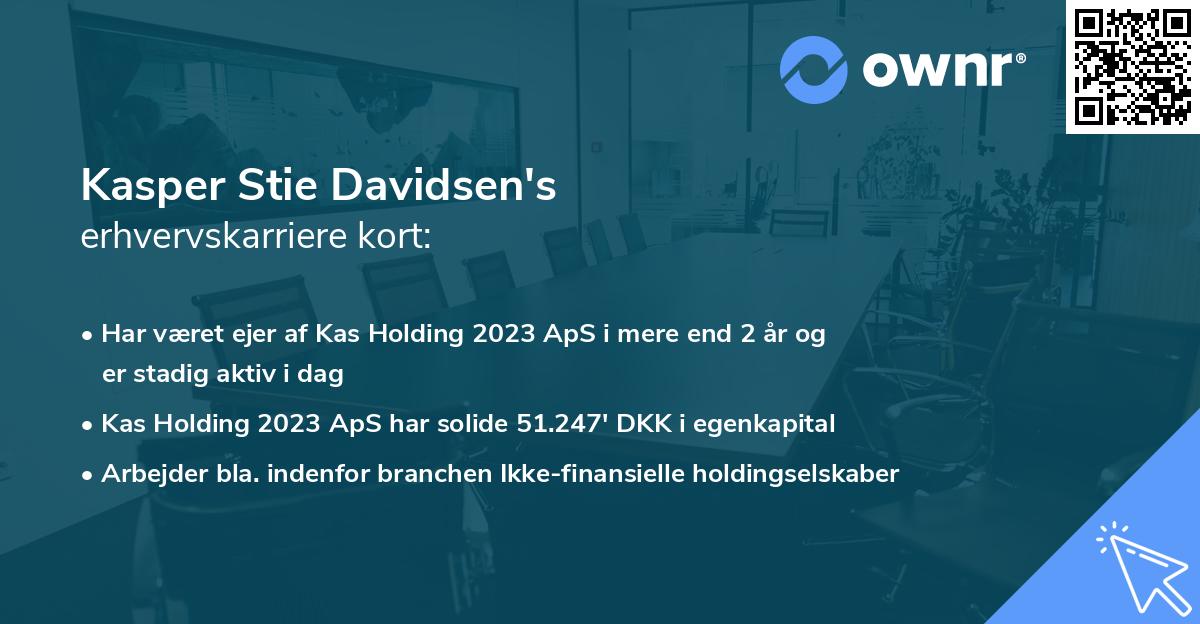 Kasper Stie Davidsen's erhvervskarriere kort
