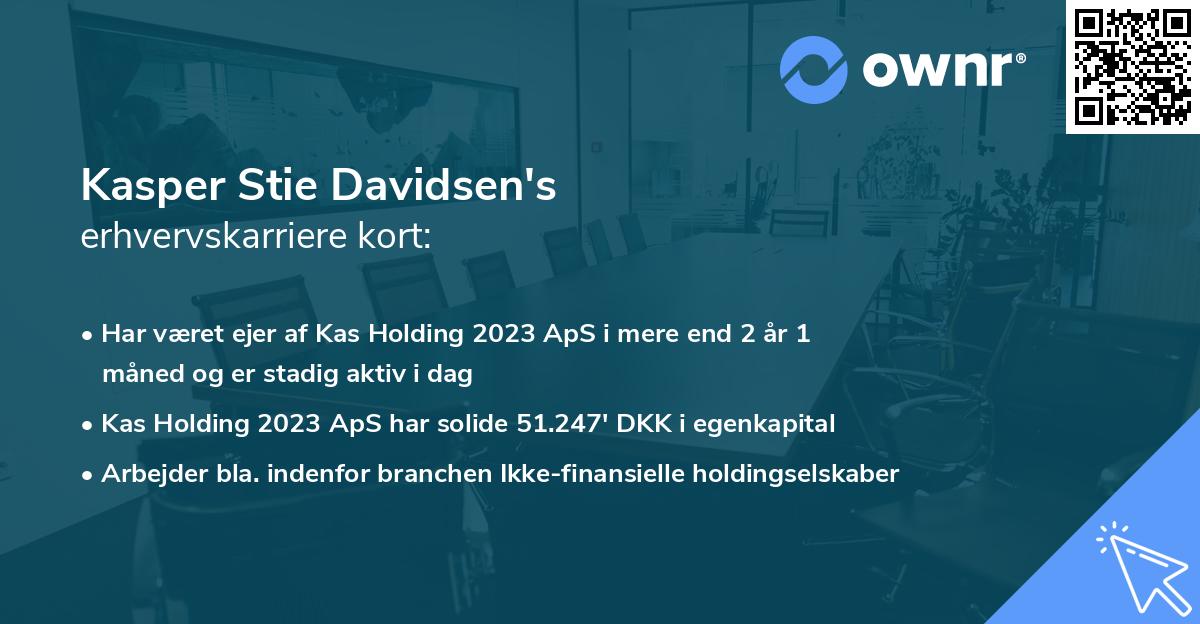 Kasper Stie Davidsen's erhvervskarriere kort