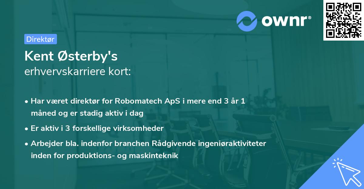 Kent Østerby's erhvervskarriere kort