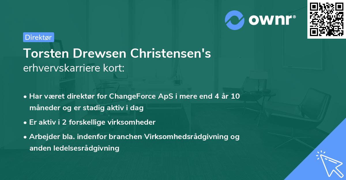 Torsten Drewsen Christensen's erhvervskarriere kort