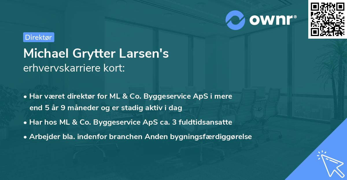 Michael Grytter Larsen's erhvervskarriere kort